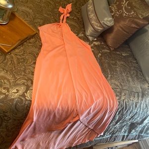 Venus Wrap Halter Dress/ High Low Style